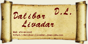 Dalibor Livadar vizit kartica